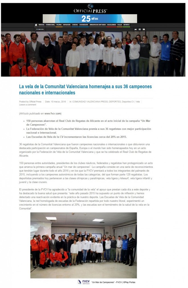 official press un mar de campeones